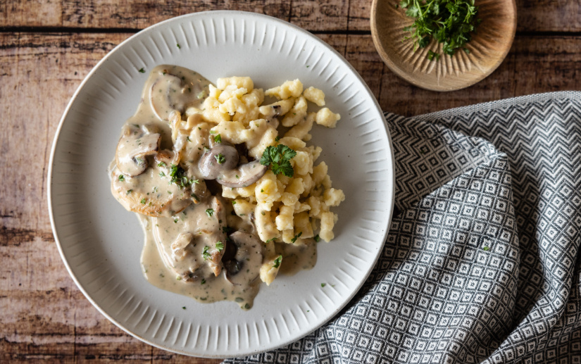 Champignon-Geschnetzeltes - Backen mit Christina